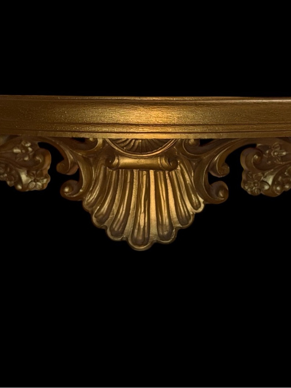 Ornate Gold Wall Display Shelf - Decorative Home Wall Decor